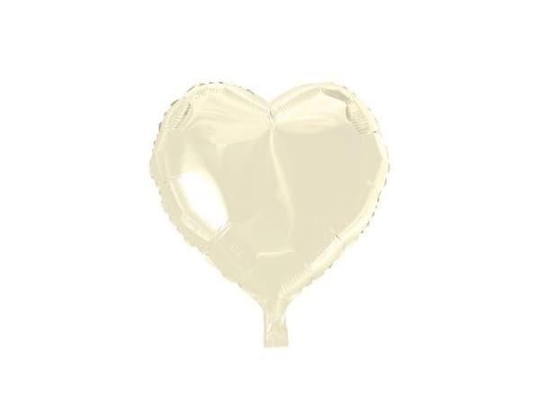 Elfenbenhvid folieballon, Hjerte