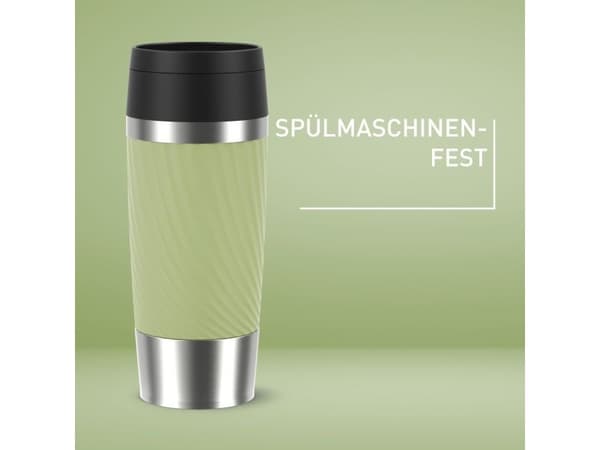 EMSA Travel Mug Classic N2025500, grønn, rustfritt stål, silikon, rustfritt stål, polypropylen (PP), 4 timer, 8 timer