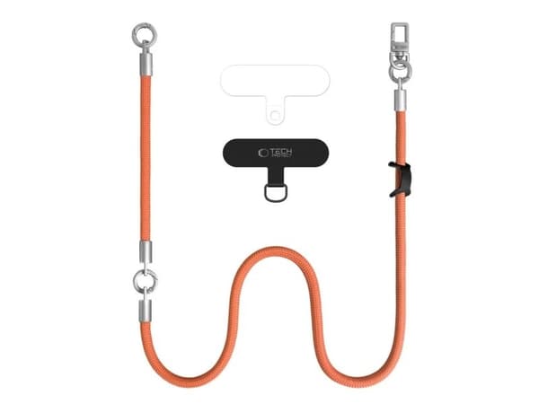 4kom.pl TECH-PROTECT C10S mobilväska axelrem & handled ORANGE/TITANIUM