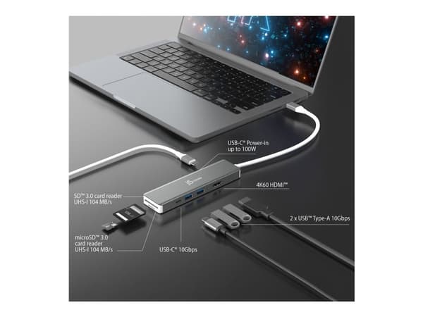 j5create Elite JCD390 - Dokkingstasjon - USB-C - HDMI - Europa