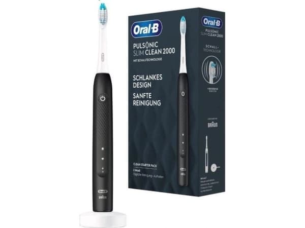 Braun Oral-B børstehode Pulsonic Slim Clean sort - 2000