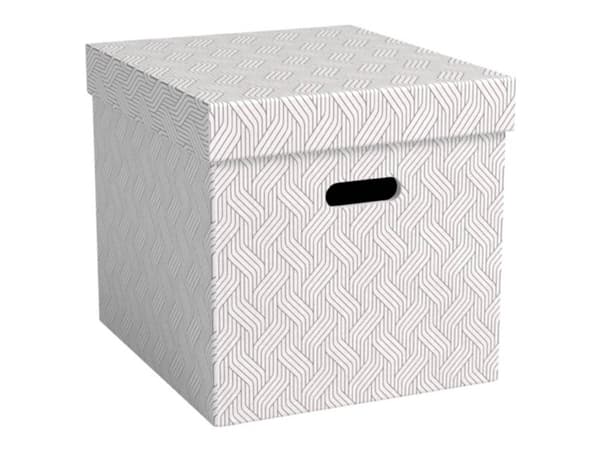 Leitz VON 61430001, Förvaringslåda, Vit, Rektangulär, Kartong, Mönstrad, inomhus