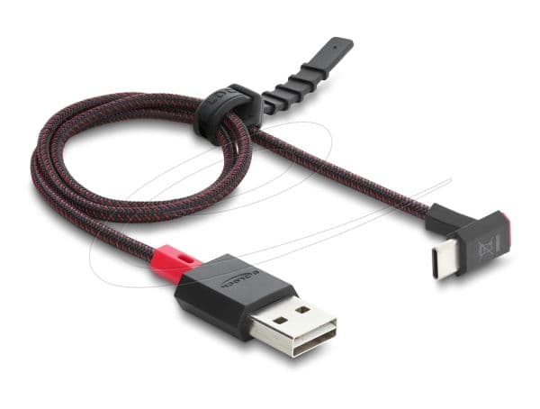 DeLOCK 81549, 0,5 m, USB A, USB C, USB 2.0, Punainen, Musta