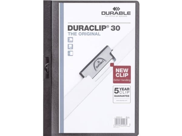 Universalmappe Durable Duraclip, 30 ark, lajitelma, A4