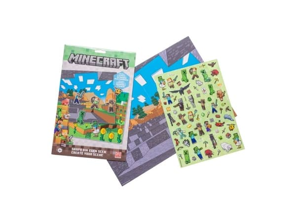 MINECRAFT,  Reusable Sticker set - Create your scene - 2 scenes included