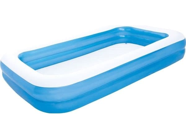 Bestway 54150, Oppblåsbart basseng, 850 l, Rektangulær, Vinyl, Blå, Hvit