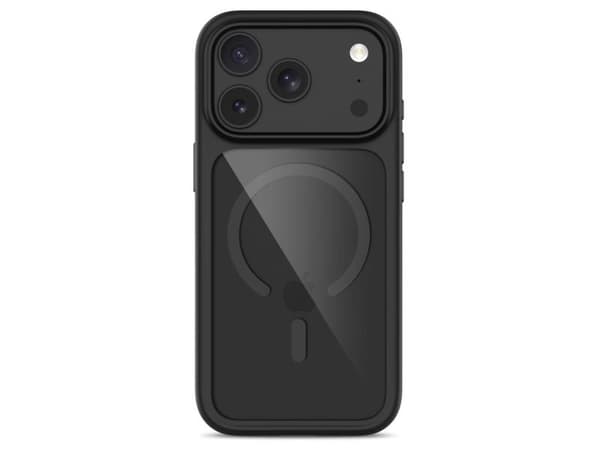 Tech-Protect MagOne CC MagSafe Case + Tempered Glass 2-Pack for iPhone 18 Pro / 17 Pro - Clear Black