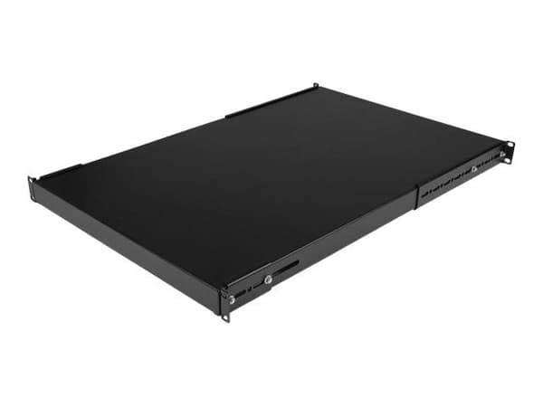 StarTech.com 1U Adjustable Server Rack Mount Shelf - 175lbs - 19.5 to 38in Deep Universal Tray for 19" AV, Data & Network Equipment Rack (ADJSHELFH...