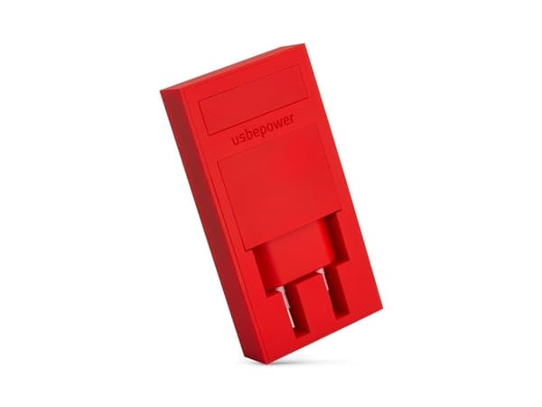 Usbepower Rock Dual USB-A-laddare - röd