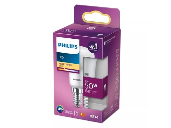 Philips Reflektor, 6 W, 50 W, E14, 640 lm, 15000 timer, Varm hvit