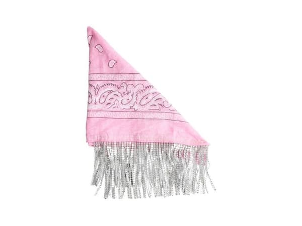 Rosa bandana med glitter