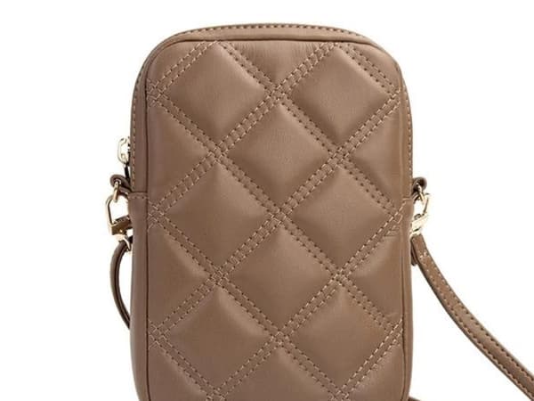 Guess Zip Quilted 4G-väska - brun