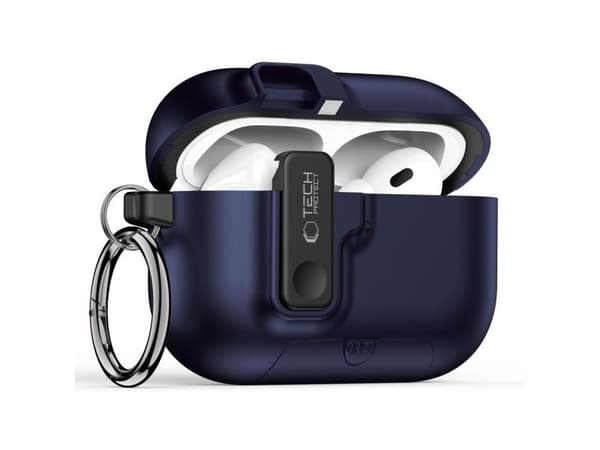 Tech-Protect Slim Hook-deksel til AirPods Pro 3 - Navy Blue