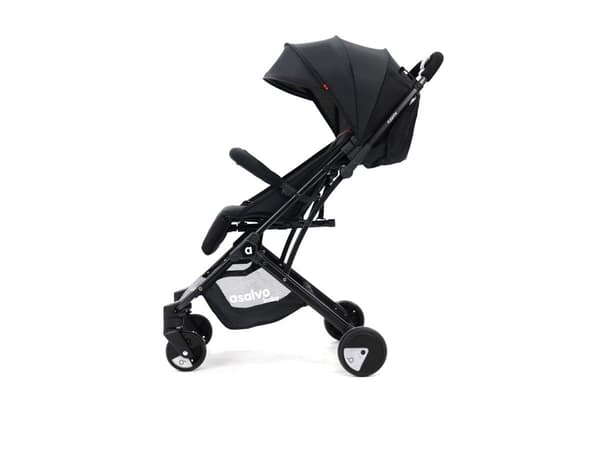 Asalvo Stroller Flight Travel+, musta/punainen