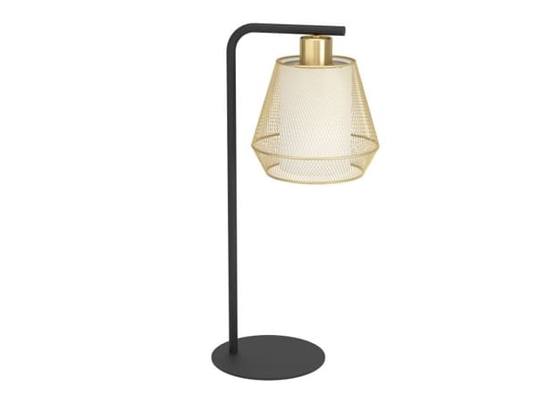 EGLO CIUDADELA bordlampe i sort og børstet messing
