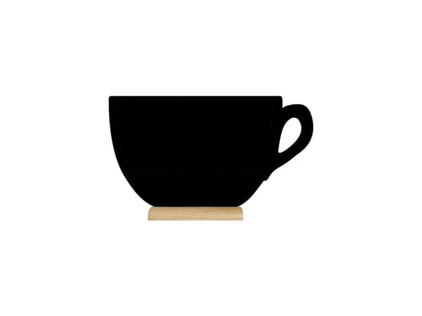 Securit FBT-CUP-3, Melamine, Harpiks, Tre, Sort