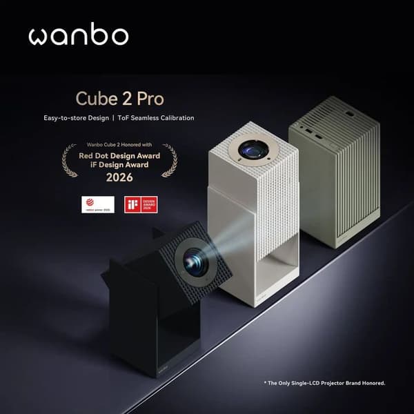 Wanbo Cube 2 Pro | Projektor | 500 ANSI, Android TV 11, Gimbal - Deep Night
