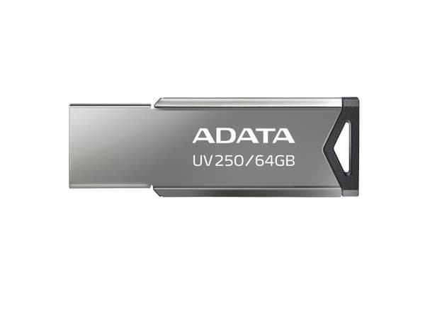 ADATA UV250 - USB-flashstasjon - 64 GB - USB 2.0 - sølv