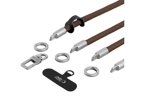 4kom.pl TECH-PROTECT C10S rope crossbody & wrist valnöt/titanium