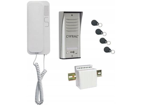 Intercom-set för en familj COSMO grå, COSMO 1 ALUMINIUM