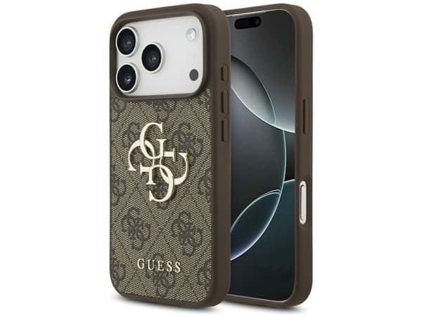 Guess 4G Big Logo Case for iPhone 17 Pro - Brown
