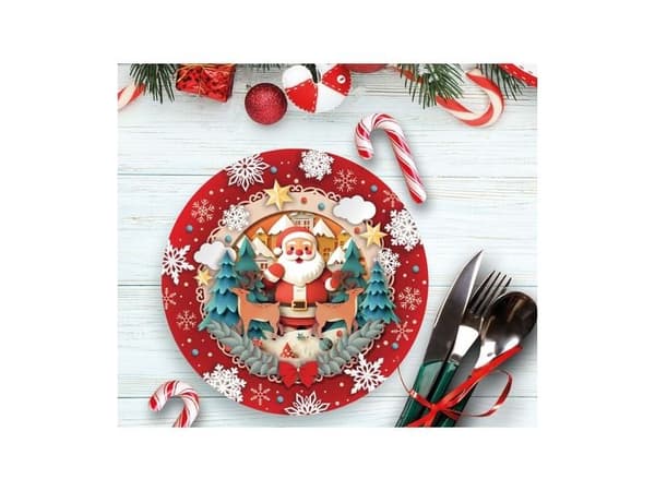 Tallerkner med Julemand, 23 cm