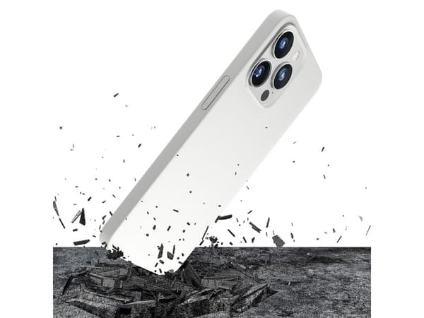 3mk Hardy Silicone MagCase för iPhone 14 Pro Max - Vit