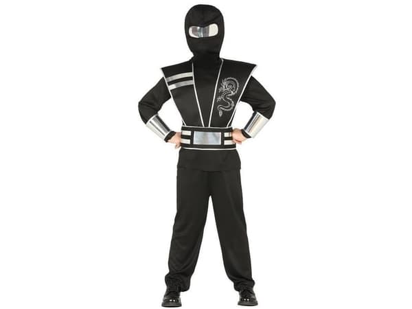 Svart ninja-kostym