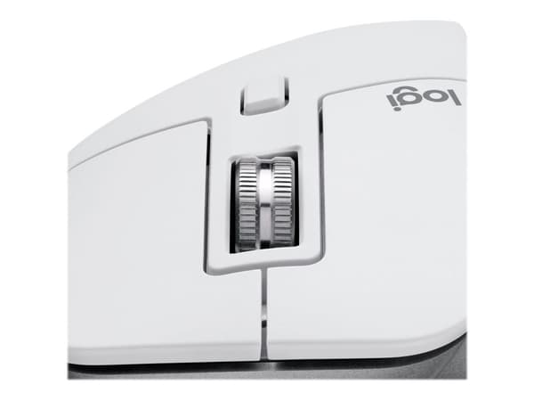 Logitech MX Master 3S Performance Wireless Mouse - Mus - ergonomisk - optisk - trådløs - Bluetooth, 2.4 GHz - Logitech Logi Bolt USB-mottaker - pale