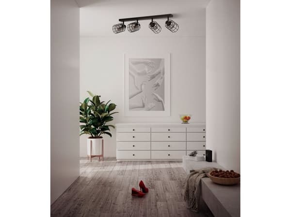 EGLO CONSACA CEILING 4XE27 SVART/HVIT