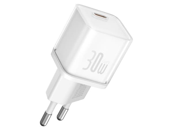 Baseus GaN5S 30W EU USB-C Wall Charger - White