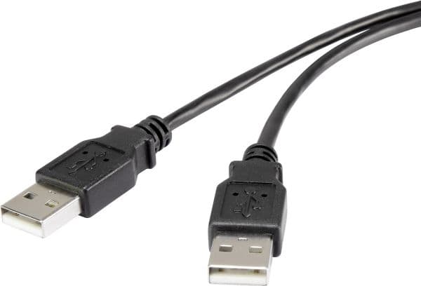 Renkforce RF-4463037, 1,8 m, USB A, USB A, USB 2.0, 0,48 Gbit/sek, Sort