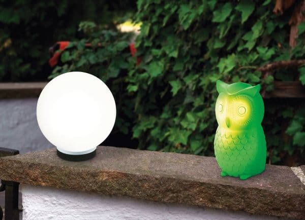 EGLO solcelle spyd hvit kule Ø150