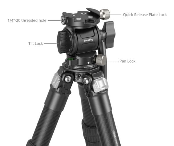 SmallRig 5025, 3 ben, Sort, 43,2 cm, 845 g