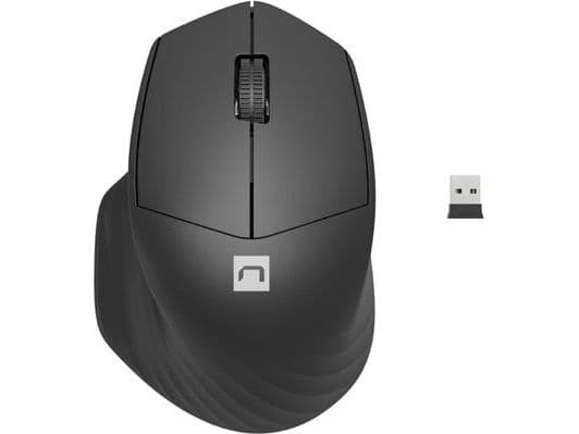 NATEC Siskin 2, högerhand, Optisk, Bluetooth, 1600 DPI, Svart