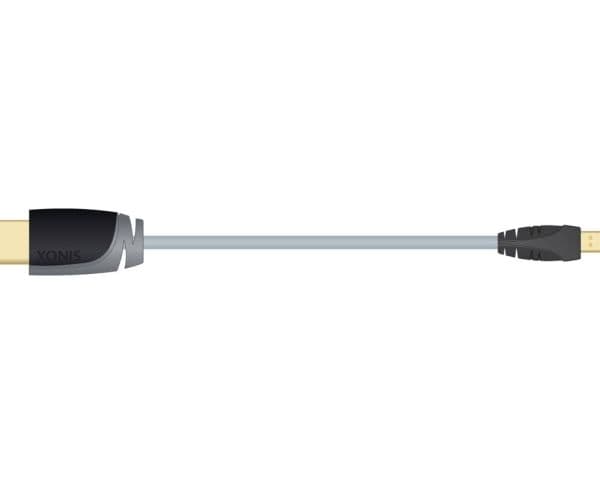 Sinox High Speed Micro HDMI™ -kaapeli. 2m. Grå/sortti