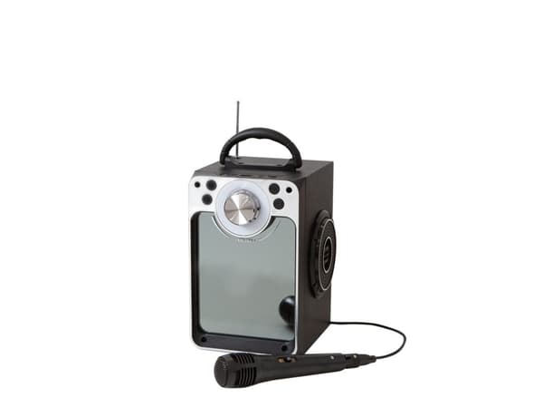 Karaoke machine w/bluetooth - Black - Disco LED light