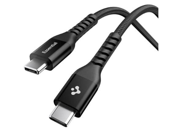 Spigen EB10010CCA Essential, 1 m, USB C, USB C, USB 2.0, 0,48 Gbit/s, Svart
