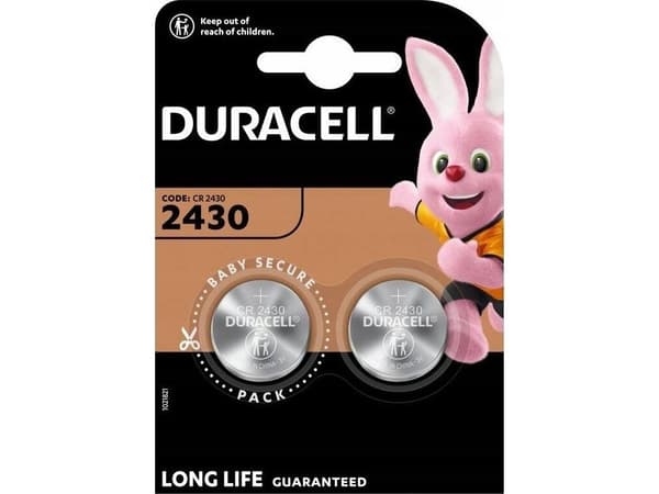 Duracell 152090, Engangsbatteri, CR2430, Lithium, 3 V, 2 stykker