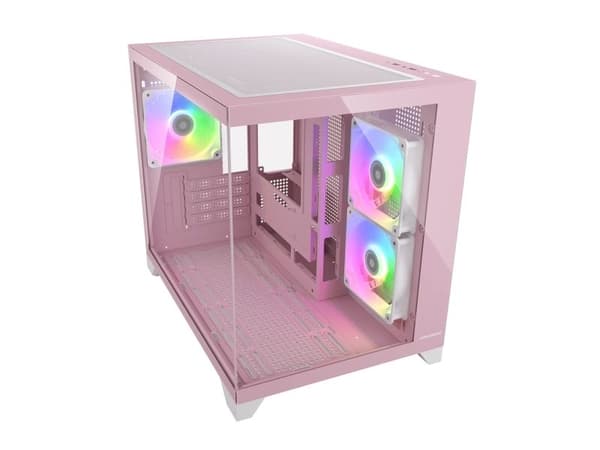 COUGAR CGR-2QA6P-RGB, Mini Tower, PC, Rosa, Micro ATX, Mini-ITX, Spilling, Multi