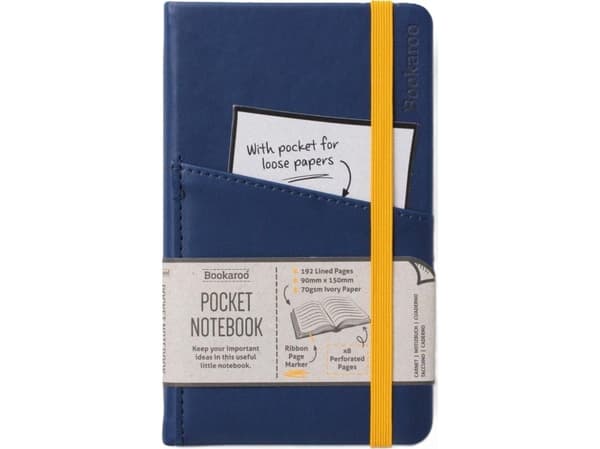 Bookaroo Journal Pocket A6 notatbok - navy blue