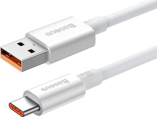 Kaapeli USB do USB-C Baseus Superior 100W 0.25m (biały)
