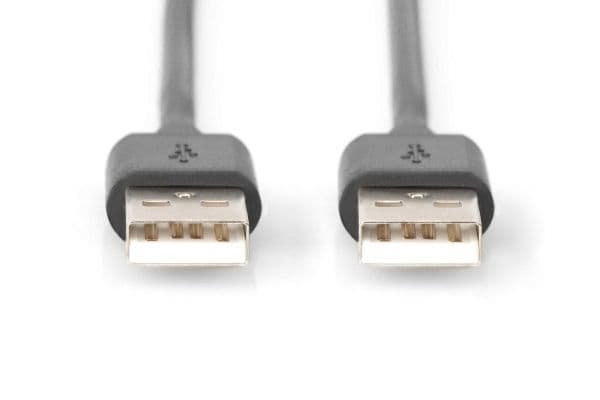 ASSMANN - USB-kabel - USB (hann) til USB (hann) - USB 2.0 - 1 m - formstøpt - svart