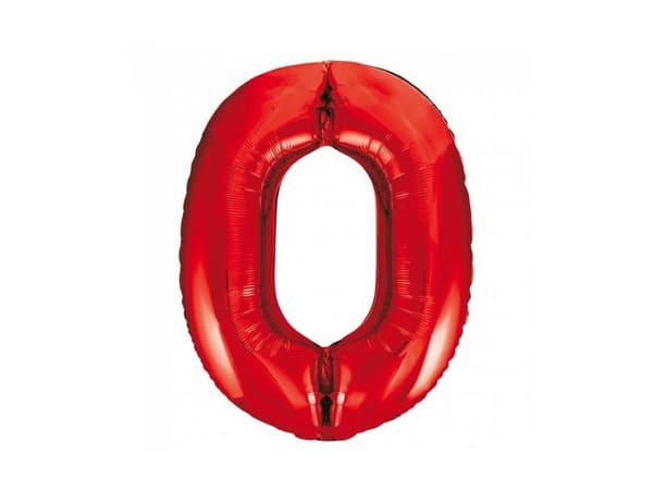 Røde folieballonger, 86 cm