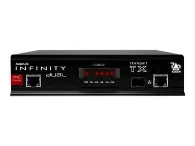 AdderLink INFINITY dual 2112T - Video/lyd/USB/seriellutvider - 1U
