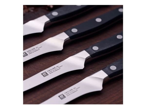 ZWILLING Pro, Kniv sett, Rustfritt stål, Plast, Sort, 4 stykker