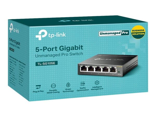 TP-Link Easy Smart TL-SG105E - Switch - 5 x 10/100/1000 - stasjonær