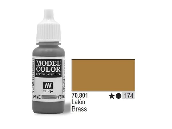 Vallejo 70.801, 17 ml, Messinki, Metallinen, Pullo