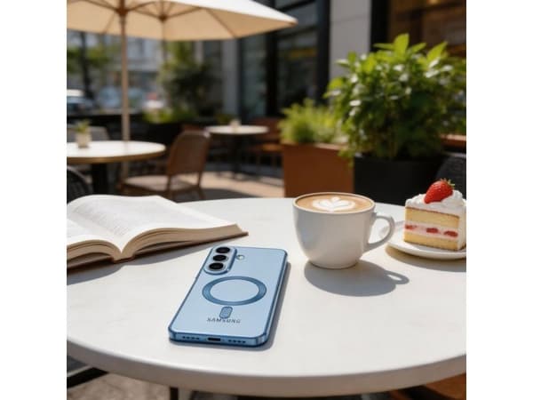 Tech-Protect MagFlex MagSafe-etui til Samsung Galaxy S26 - transparent blå