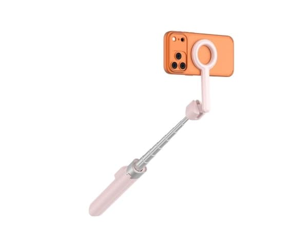 Selfiestang 4kom.pl TECH-PROTECT L10S Magsafe Bluetooth selfiestativ rosa/grå